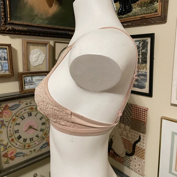 Body by Victoria Tan Sheer Lace Mesh Halter Bralette SP - Picture 2 of 4